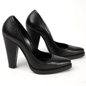 Balmain Paris Black Leather Pumps sz 37
